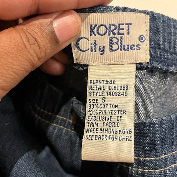 Vintage Koret City Blues Capri Pants Women's Small Quilt Patch Pull On Pants - Picture 9 of 14
